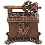 Segreto 7 1/2" Wide Copper Bronze Royal Key Decorative Box