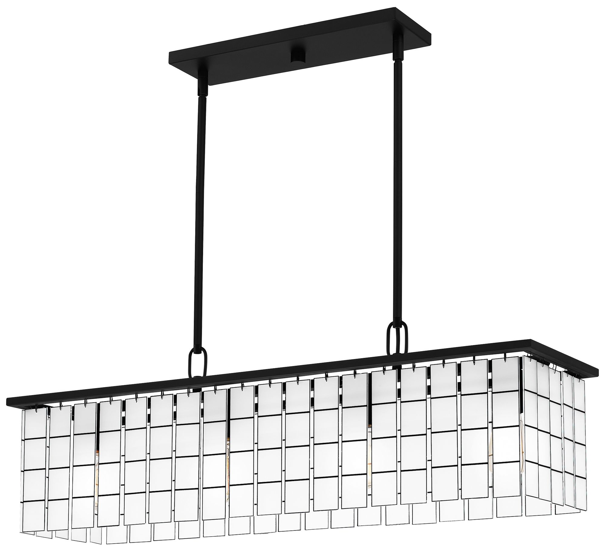 Seigler 4Light Matte Black Island Light 058T2 Lamps Plus