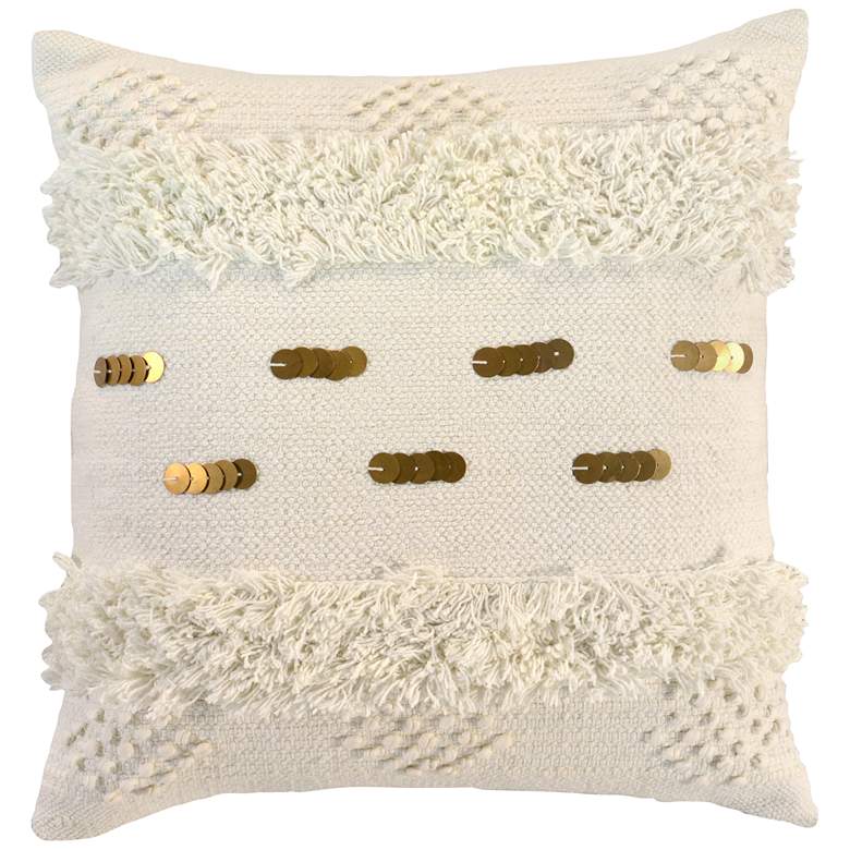 Image 1 Seine Ivory 22 inch Square Decorative Pillow