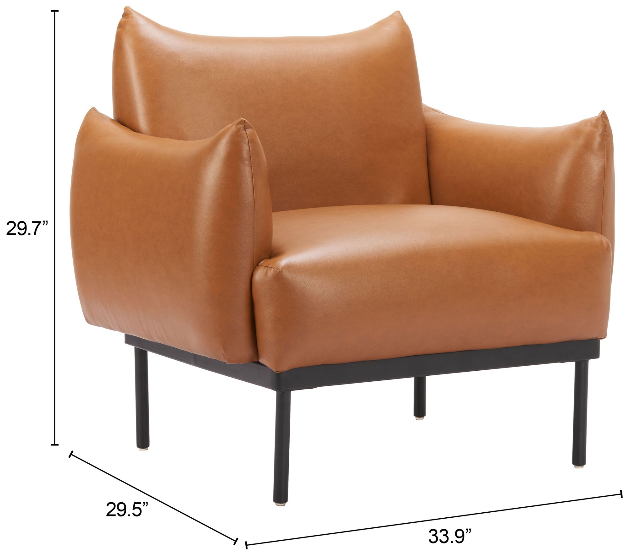 Sekil Accent Chair Brown