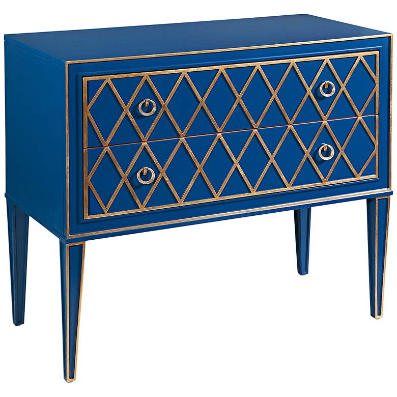 Image 1 Selby Bright Blue 2-Drawer Hall Chest