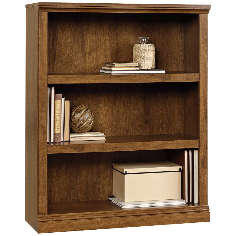 Image 1 Select Rustic Oiled Oak 3-Shelf Bookcase