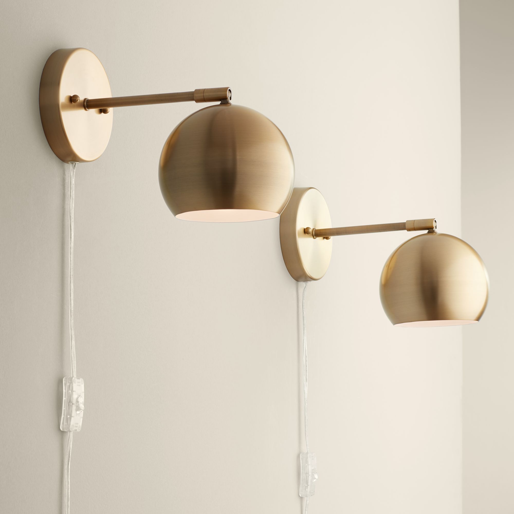 lamps plus plug in sconce