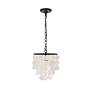 Selene 10" Wide Black and White Shell Mini Pendant