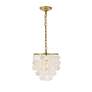 5_Selene 10" Wide Brass and Cascading Shell Mini Pendant more views