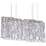 Selene 11"H x 27"W 4-Light Crystal Pendant in Polished Stainless 