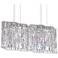 Selene 11"H x 27"W 4-Light Crystal Pendant in Polished Stainless 