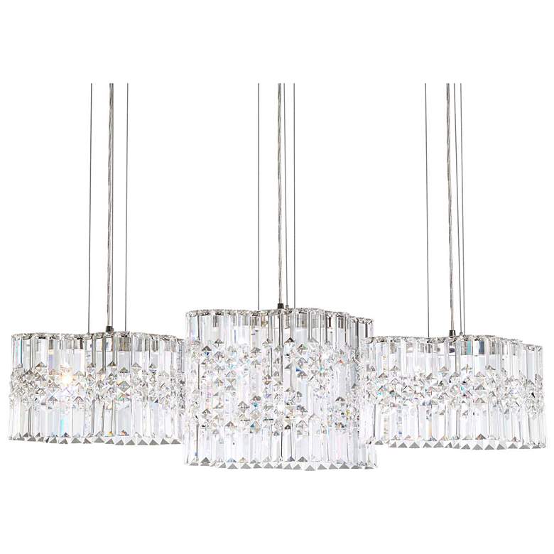 Image 1 Selene 11"H x 39"W 6-Light Crystal Pendant in Polished Stainless
