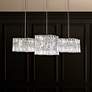 1_Selene 11"H x 39"W 6-Light Crystal Pendant in Polished Stainless