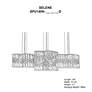 6_Selene 11"H x 39"W 6-Light Crystal Pendant in Polished Stainless more views