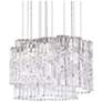 Selene 13.5"H x 18"W 6-Light Crystal Pendant in Polished Stainles