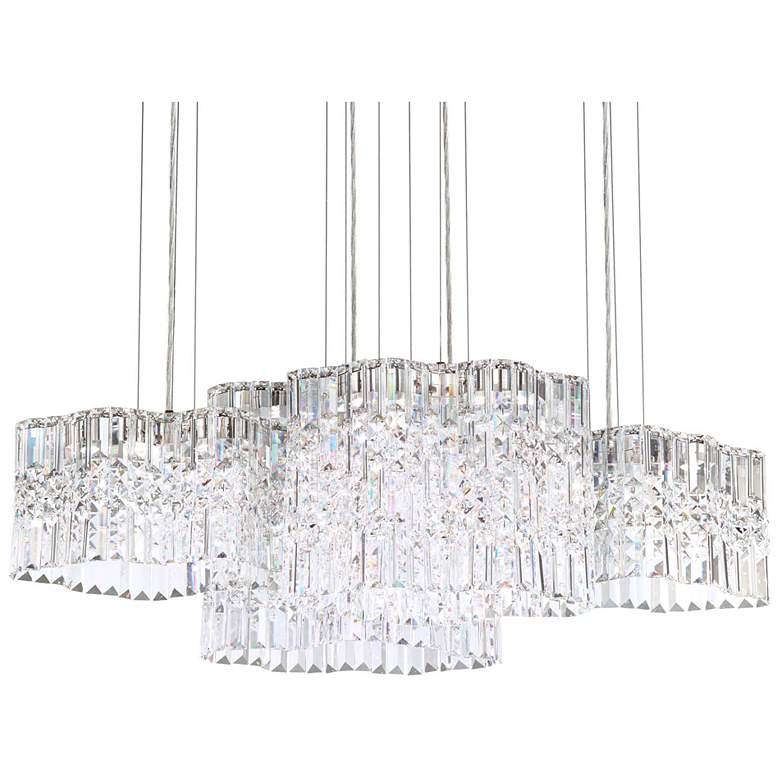 Image 1 Selene 13.5"H x 37"W 8-Light Crystal Pendant in Polished Stainles