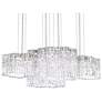 Selene 13.5"H x 37"W 8-Light Crystal Pendant in Polished Stainles