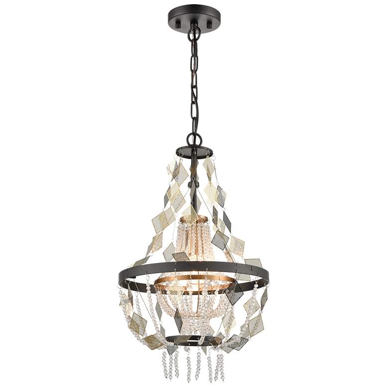 Image 1 Selene 13" Wide 1-Light Chandelier - Matte Black