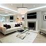 4_Selene 20" Wide Black Cascading Shell 4-Light Pendant more views