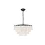 5_Selene 20" Wide Black Cascading Shell 4-Light Pendant more views