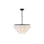 6_Selene 20" Wide Black Cascading Shell 4-Light Pendant more views