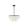 7_Selene 20" Wide Black Cascading Shell 4-Light Pendant more views
