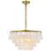 Selene 20" Wide Brass Cascading Shell 4-Light Pendant