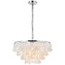 3_Selene 20" Wide Chrome Cascading Shell 4-Light Pendant
