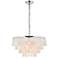 Selene 20" Wide Chrome Cascading Shell 4-Light Pendant