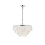 5_Selene 20" Wide Chrome Cascading Shell 4-Light Pendant more views