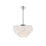 7_Selene 20" Wide Chrome Cascading Shell 4-Light Pendant more views