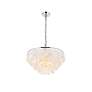 Selene 20" Wide Chrome Cascading Shell 4-Light Pendant in scene