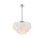 Selene 20" Wide Chrome Cascading Shell 4-Light Pendant in scene