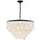 Selene 25 1/2" Wide Black Cascading Shell 6-Light Pendant