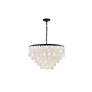 5_Selene 25 1/2" Wide Black Cascading Shell 6-Light Pendant more views