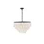 7_Selene 25 1/2" Wide Black Cascading Shell 6-Light Pendant more views