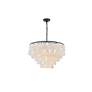 Selene 25 1/2" Wide Black Cascading Shell 6-Light Pendant in scene
