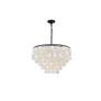 Selene 25 1/2" Wide Black Cascading Shell 6-Light Pendant in scene