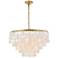 Selene 25 1/2" Wide Brass Cascading Shell 6-Light Pendant