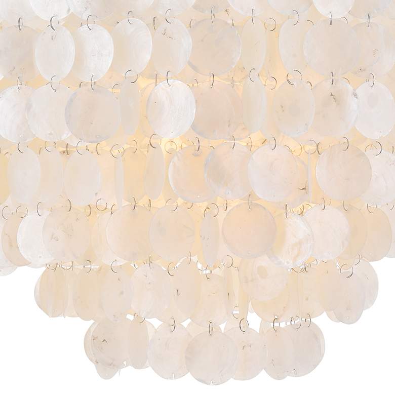 Image 4 Selene 25 1/2" Wide Brass Cascading Shell 6-Light Pendant more views