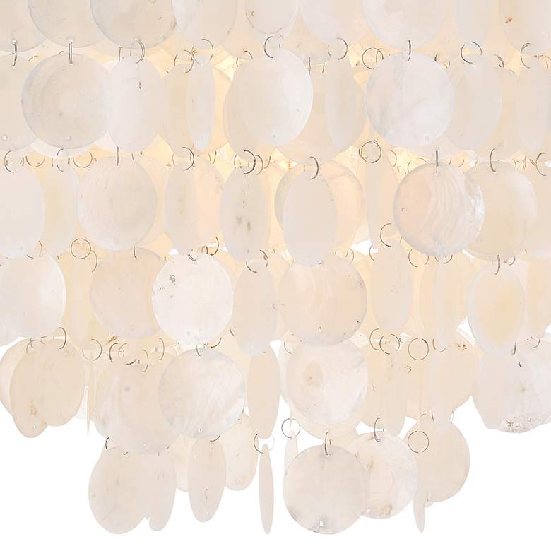 Image 4 Selene 25 1/2" Wide Chrome Cascading Shell 6-Light Pendant more views