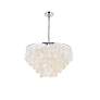 Selene 25 1/2" Wide Chrome Cascading Shell 6-Light Pendant in scene