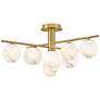 1_Selene 30" Wide Lacquered Brass 9-Light Ceiling Light
