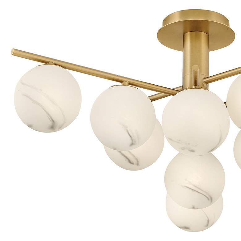 Image 3 Selene 30" Wide Lacquered Brass 9-Light Ceiling Light more views