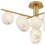 3_Selene 30" Wide Lacquered Brass 9-Light Ceiling Light more views