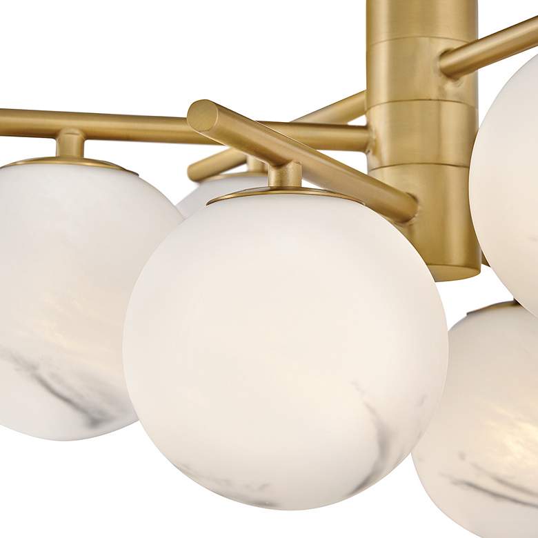 Image 4 Selene 30" Wide Lacquered Brass 9-Light Ceiling Light more views