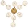 5_Selene 30" Wide Lacquered Brass 9-Light Ceiling Light more views