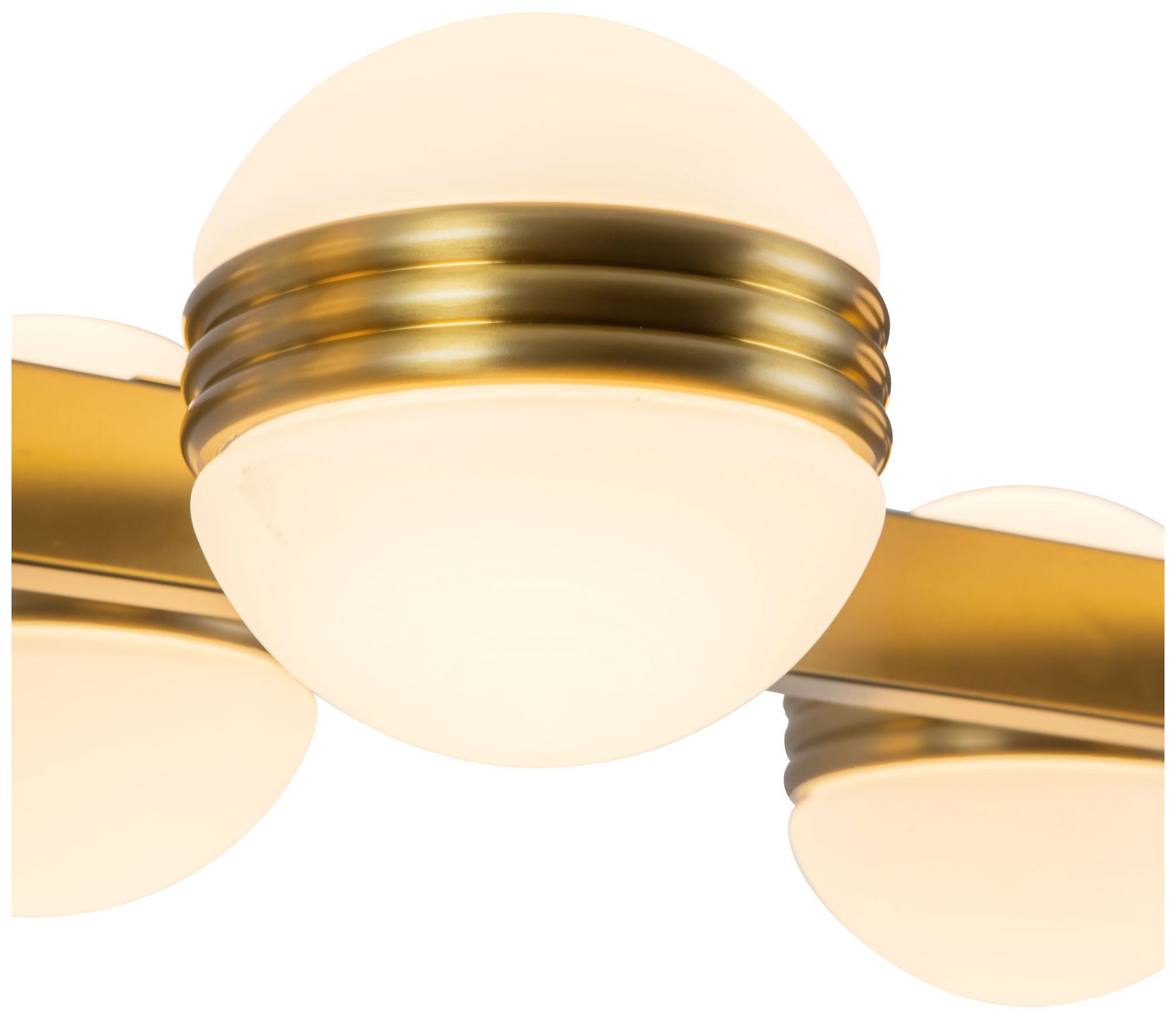 Image 4 Selene 4-ft Brushed Gold dimmable LED Linear Pendant more views