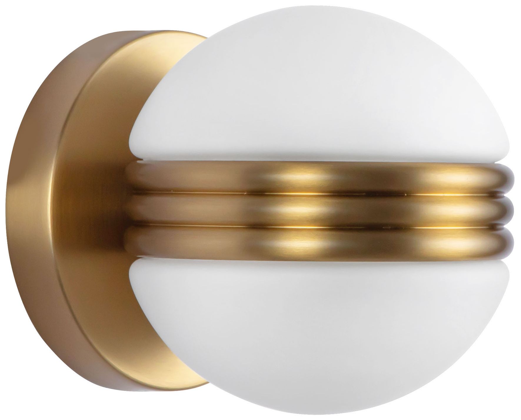 Image 3 Selene 5-in Brushed Gold dimmable LED Wall Sconce more views