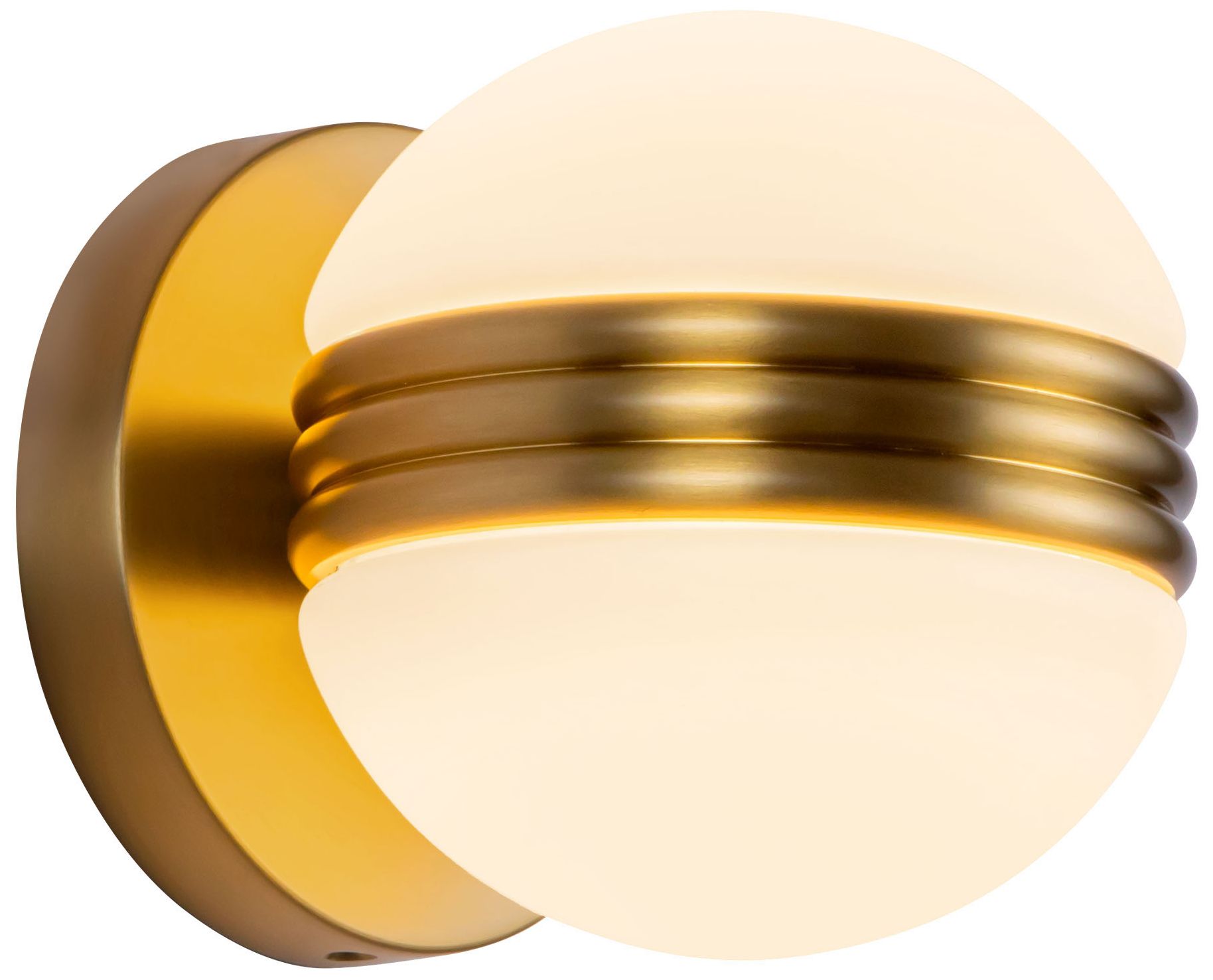 Image 4 Selene 5-in Brushed Gold dimmable LED Wall Sconce more views