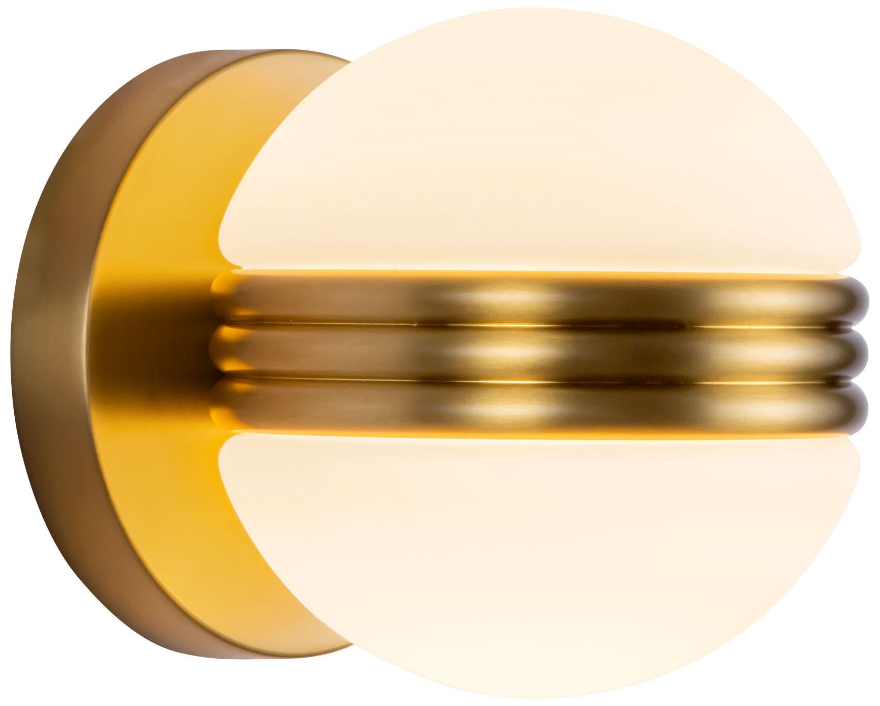 Image 6 Selene 5-in Brushed Gold dimmable LED Wall Sconce more views