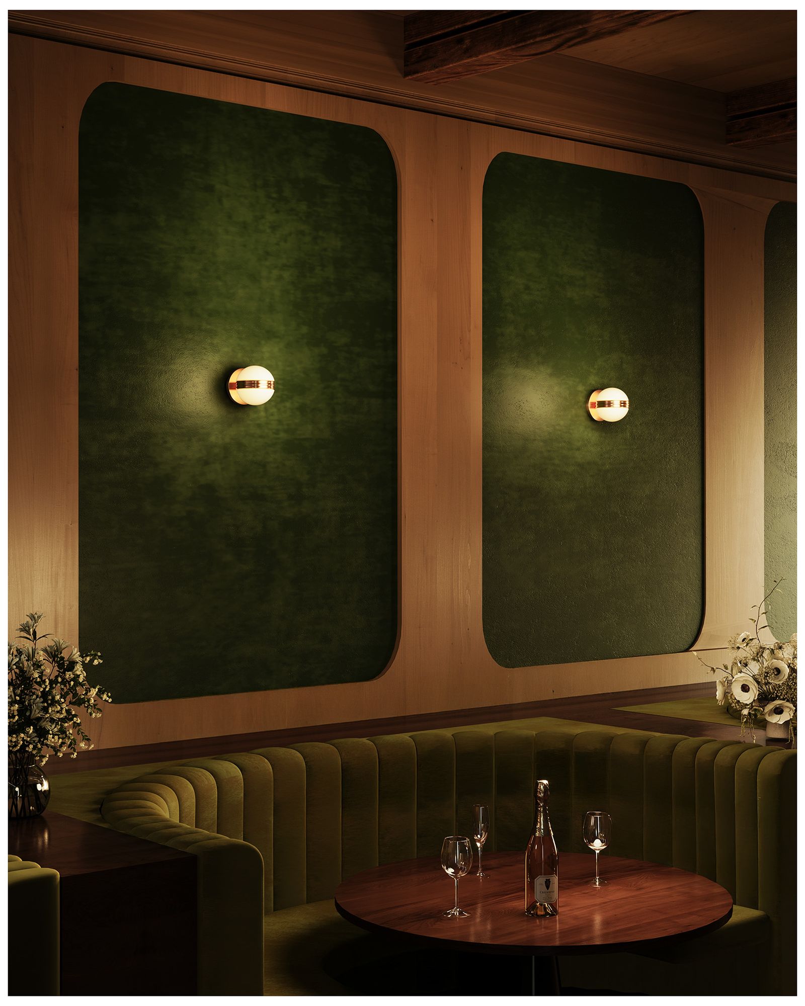 Image 7 Selene 5-in Brushed Gold dimmable LED Wall Sconce more views