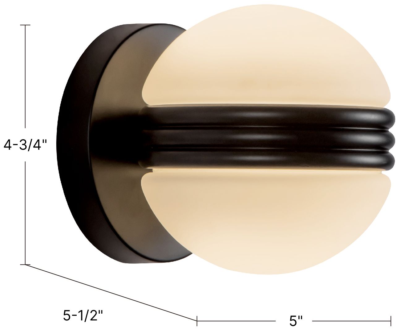Selene 5-in Brushed Gold dimmable LED Wall Sconce
