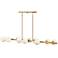 Selene 55" Wide Lacquered Brass 10-Light Linear Chandelier